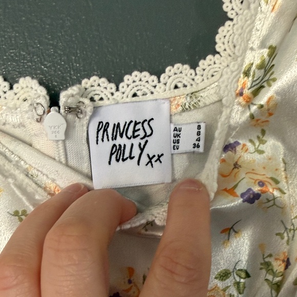 Princess Polly Cream Floral Mini Dress - Picture 2 of 3